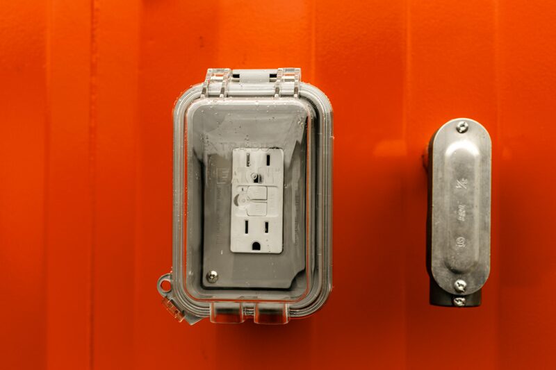 Close-up detail showing units require no external power hookup